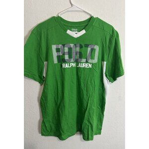 Polo Ralph Lauren Youth Kids Green Shirt Red Logo Short Sleeve T Shirt Size XL